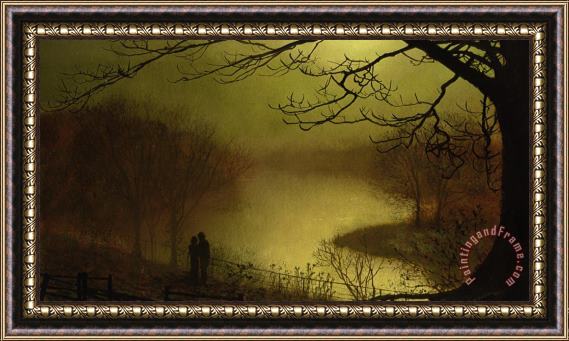 John Atkinson Grimshaw Roundhay Lake Framed Painting