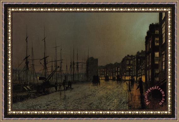 John Atkinson Grimshaw Shipping on The Clyde Framed Print