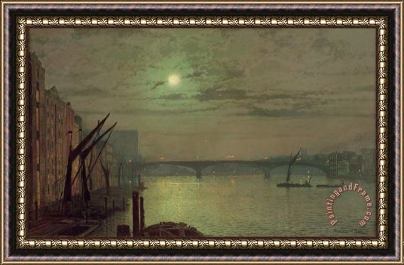 John Atkinson Grimshaw Southwark Bridge Framed Painting