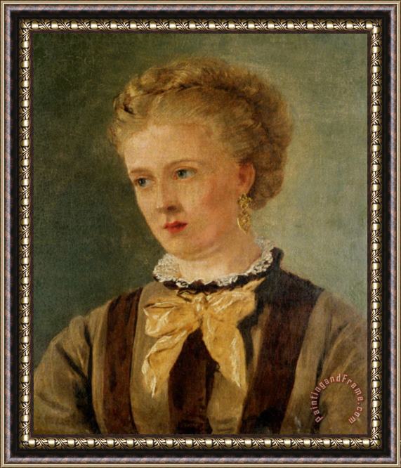 John Brett Portrait of Mary Brett Framed Painting