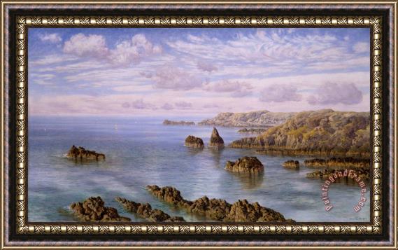 John Brett Southern Coast of Guernsey Framed Painting