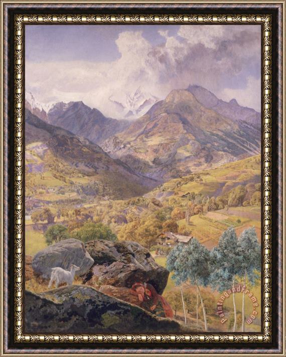 John Brett The Val d'Aosta Framed Painting