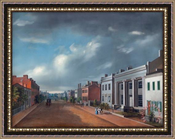 John Caspar Wild Fourth Street East From Vine Framed Painting