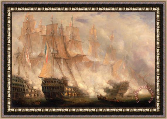 John Christian Schetky The Battle of Trafalgar Framed Painting