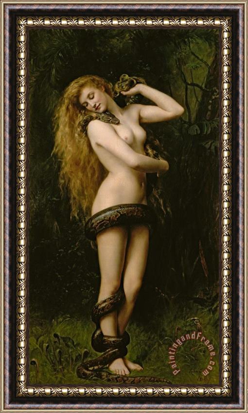 John Collier Lilith Framed Painting