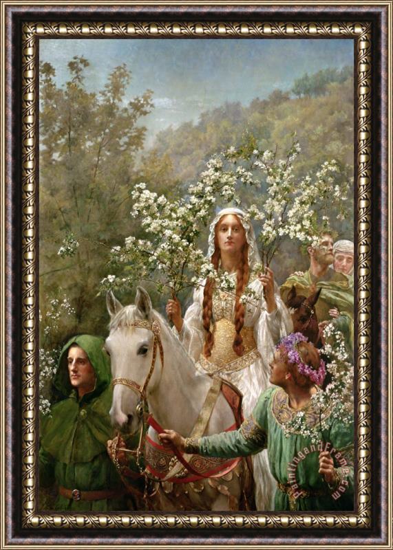 John Collier Queen Guinevere Framed Painting