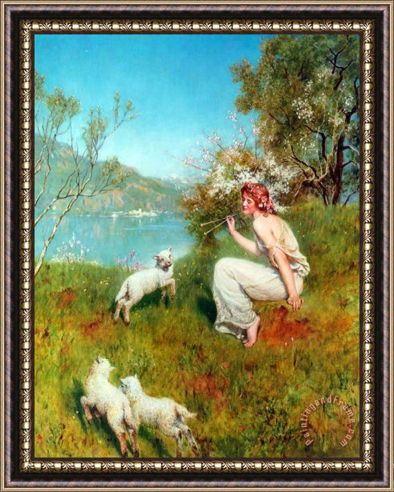 John Collier Spring Framed Painting