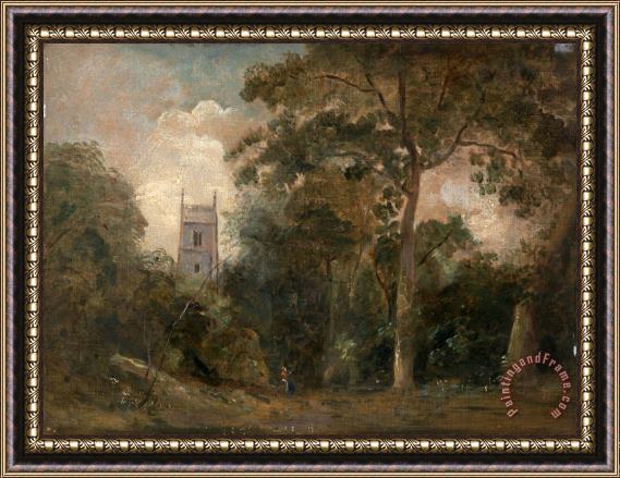 John Constable A Church in The Trees Framed Painting