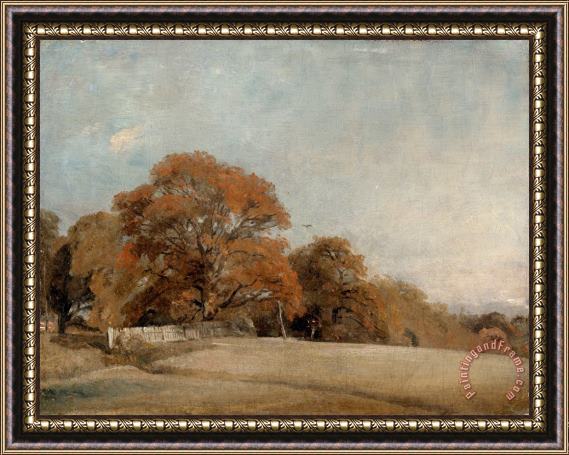 John Constable An Autumnal Landscape at East Bergholt Framed Painting