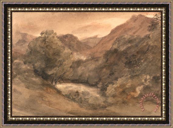 John Constable Borrowdale Evening After a Fine Day, 1 October 1806 Framed Painting