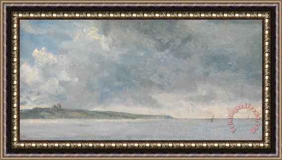 John Constable Coastal Scene with Cliffs Framed Print
