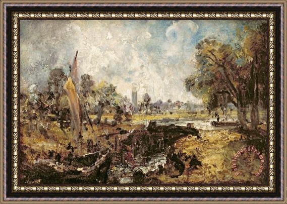 John Constable Dedham Lock Framed Painting