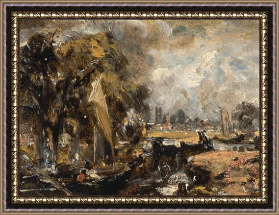 John Constable Dedham Lock Framed Painting