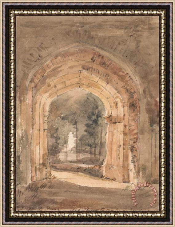 John Constable East Bergholt Church, Looking Out The South Archway of The Ruined Tower Framed Print