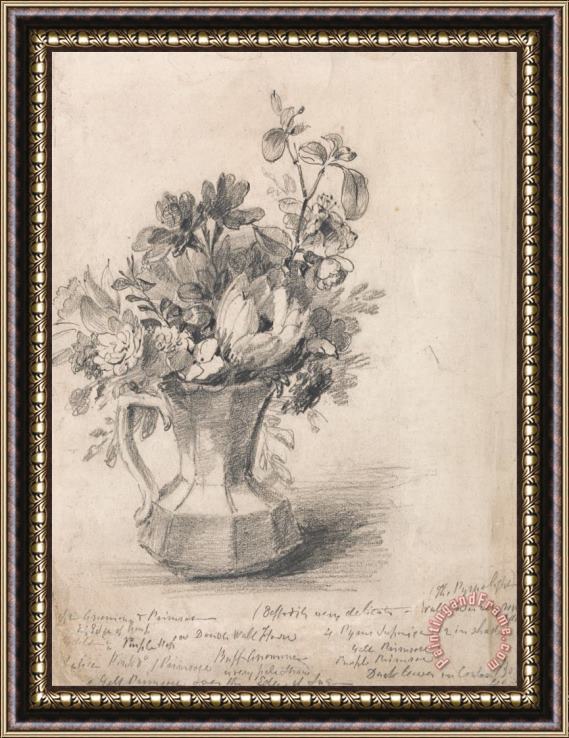 John Constable Flowers in a Pitcher Framed Painting