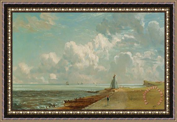John Constable Harwich - The Low Lighthouse and Beacon Hill Framed Painting