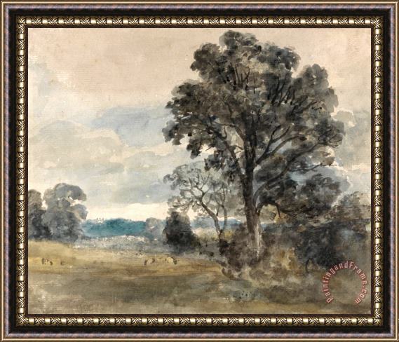 John Constable Landscape at East Bergholt Framed Print