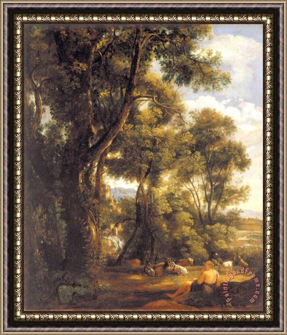 John Constable Landscape with Goatherd And Goats Framed Painting