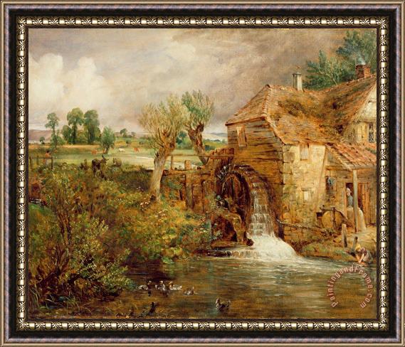 John Constable Mill at Gillingham - Dorset Framed Print