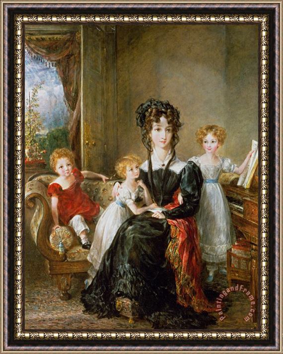 John Constable Portrait of Elizabeth Lea and her Children Framed Painting
