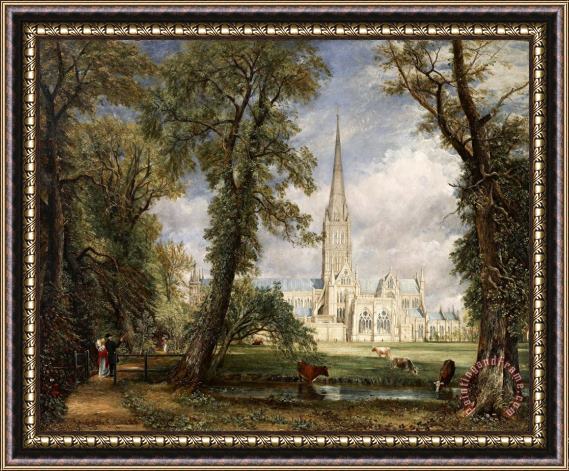 John Constable Salisbury Cathedral From The Bishop's Garden Framed Print