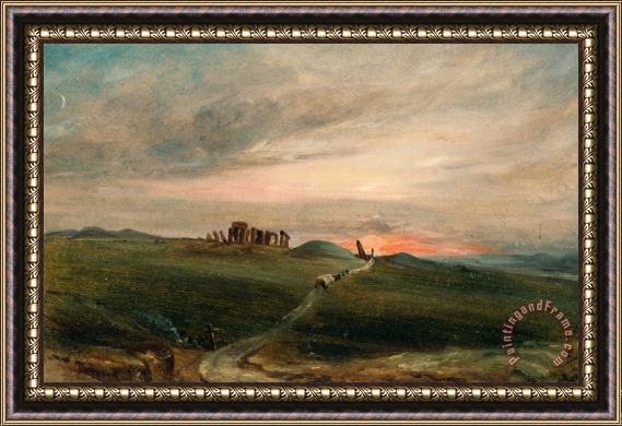 John Constable Stonehenge at Sunset Framed Painting