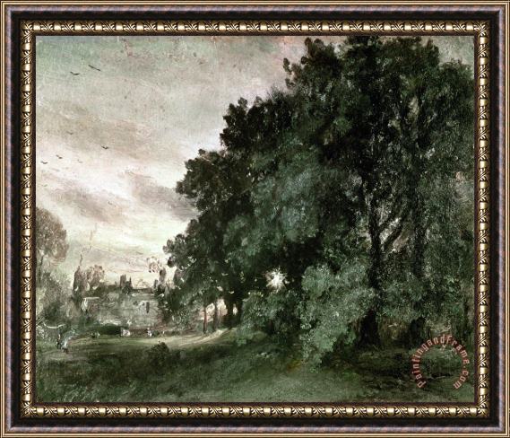 John Constable Study of Trees Framed Painting