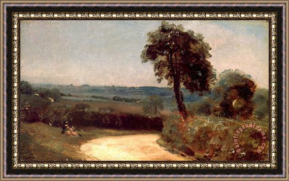 John Constable The Lane From East Bergholt to Flatford Framed Painting