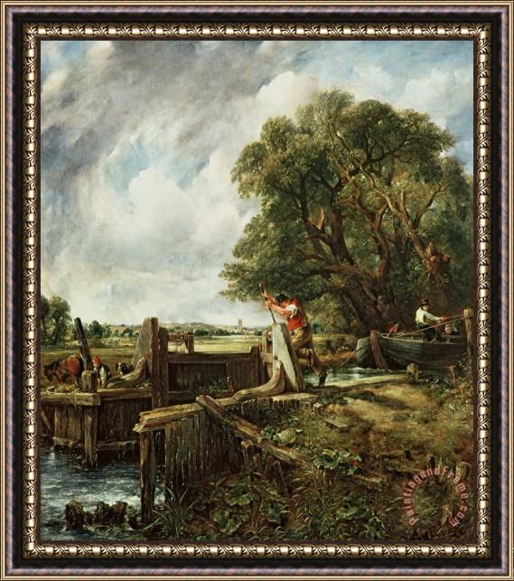 John Constable The Lock Framed Painting