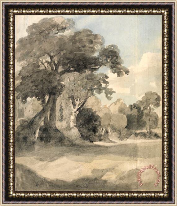 John Constable Trees in a Meadow Framed Painting