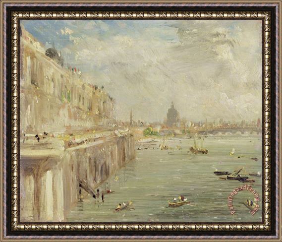 John Constable View of Somerset House Terrace and St. Paul's Framed Print