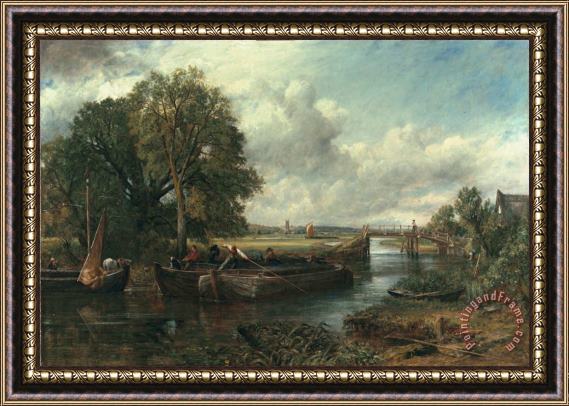 John Constable View of the Stour near Dedham Framed Print