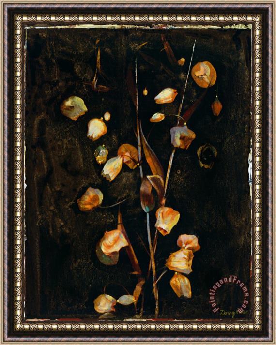 John Douglas Floral Negative III Framed Painting