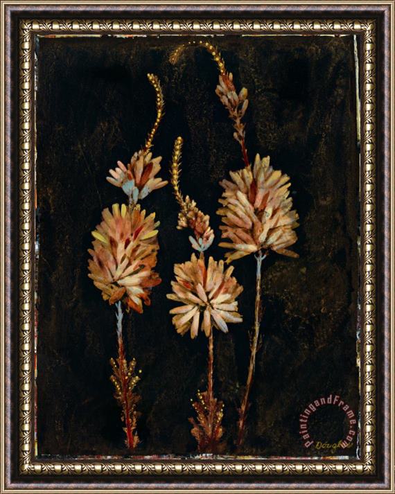 John Douglas Floral Negative Iv Framed Painting
