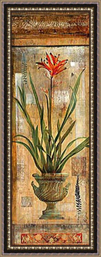 John Douglas Rojo Botanical I Framed Painting
