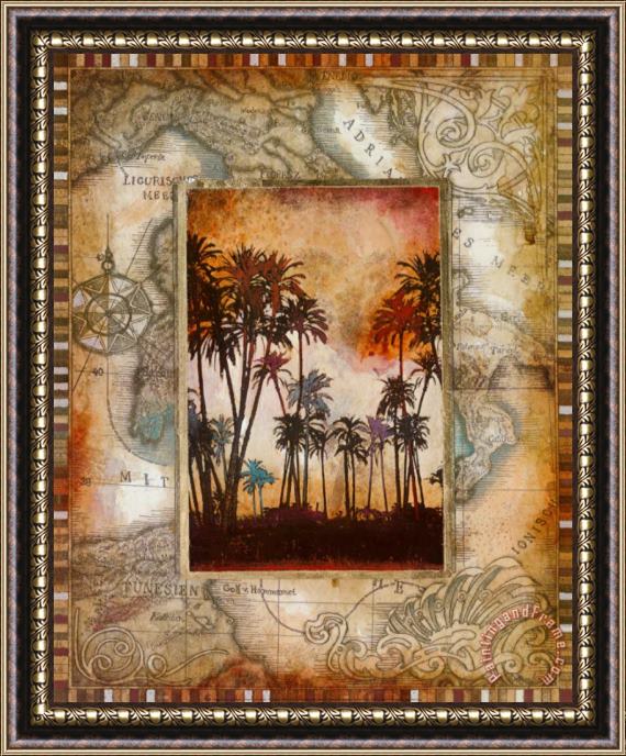 John Douglas Tahitian Sunset I Framed Print