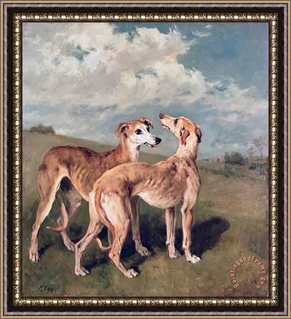 John Emms Greyhounds Framed Print