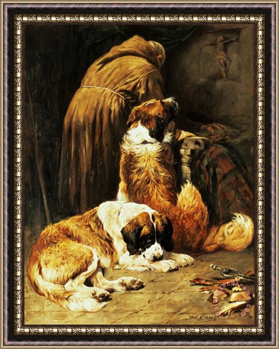 John Emms The Faith of Saint Bernard Framed Painting