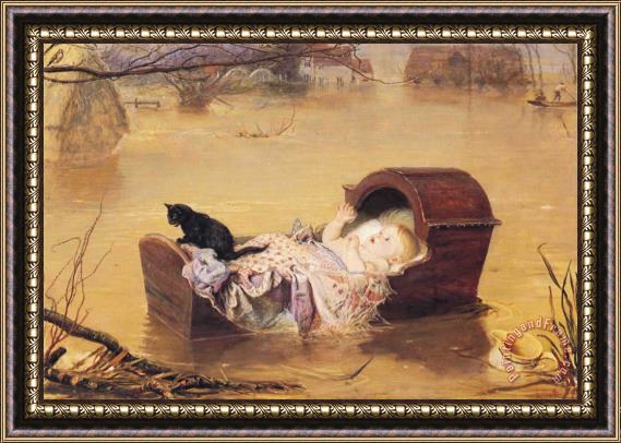 John Everett Millais A Flood Framed Painting