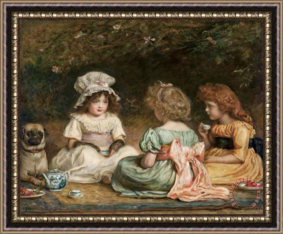 John Everett Millais Afternoon Tea (the Gossips) Framed Print