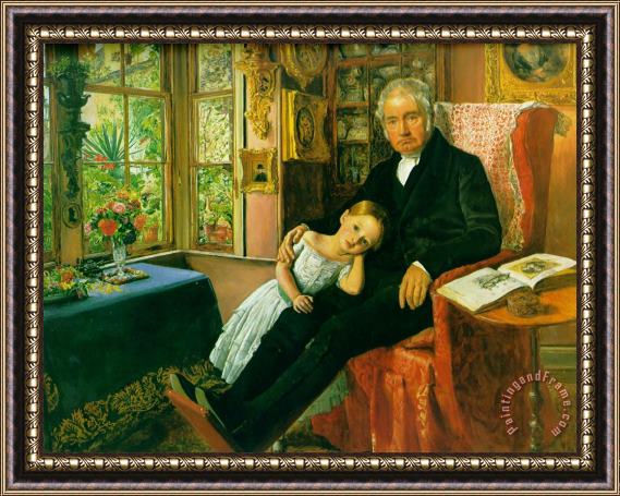 John Everett Millais James Wyatt And His Granddaughter Mary Framed Print