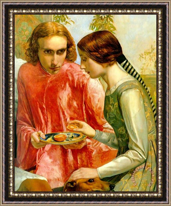 John Everett Millais Lorenzo And Isabella Detail Framed Painting