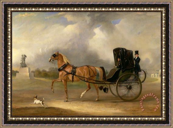 John Ferneley William Massey Stanley Driving His Cabriolet in Hyde Park Framed Painting