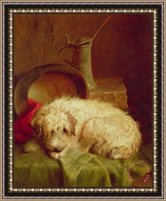 John Fitz Marshall A Terrier Framed Painting