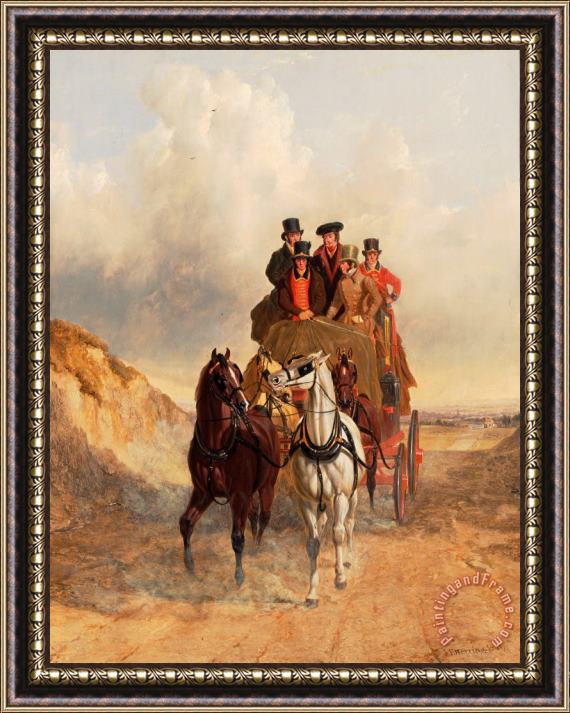 John Frederick Herring The Royal Mail Coach on The Road Framed Painting