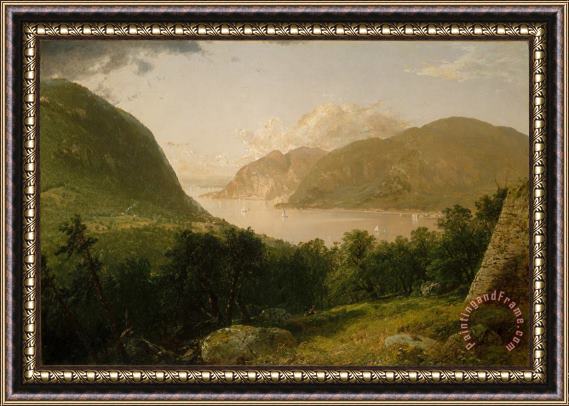 John Frederick Kensett Hudson River Scene Framed Print