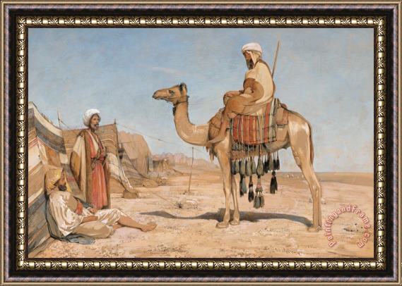 John Frederick Lewis A Bedouin Encampment; Or, Bedouin Arabs Framed Print