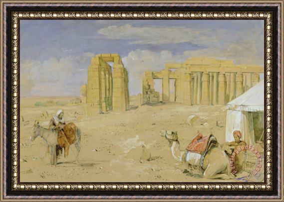 John Frederick Lewis The Ramesseum at Thebes Framed Print
