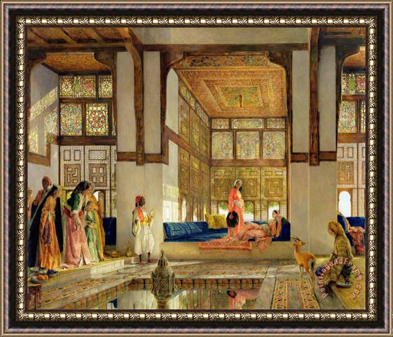 John Frederick Lewis The Reception Framed Painting