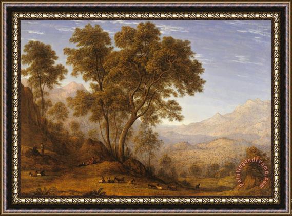 John Glover My Last View of Italy, Looking From The Alps Over Suza Framed Painting